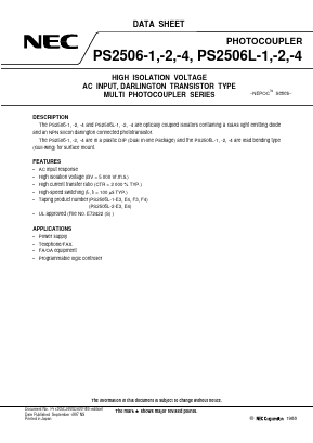 PS2506-2 Datasheet PDF NEC => Renesas Technology