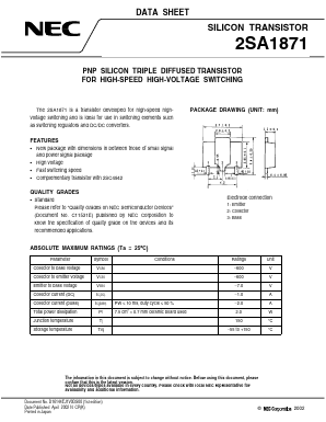 A1871 Datasheet PDF NEC => Renesas Technology