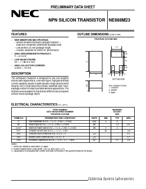 NE688M23 Datasheet PDF NEC => Renesas Technology