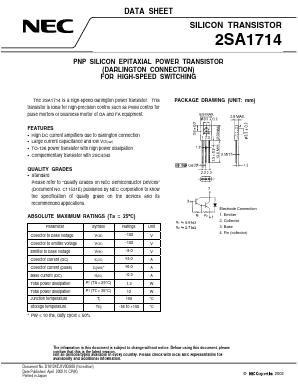 2SA1714K Datasheet PDF NEC => Renesas Technology