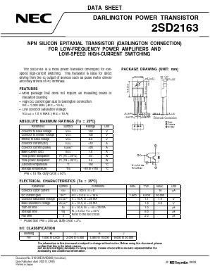 2SD2163 Datasheet PDF NEC => Renesas Technology