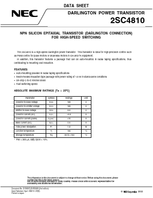 2SC4810 Datasheet PDF NEC => Renesas Technology