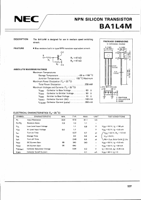 BA1L4M Datasheet PDF NEC => Renesas Technology