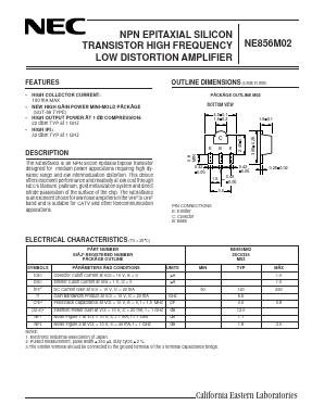 NE856M02 Datasheet PDF NEC => Renesas Technology