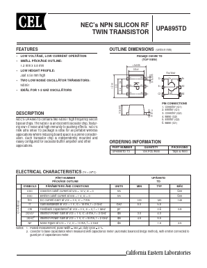 UPA895TD Datasheet PDF NEC => Renesas Technology