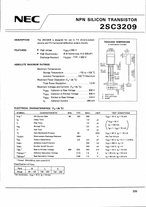 C3209 Datasheet PDF NEC => Renesas Technology