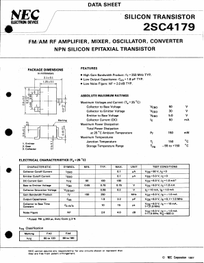 2SC4179 Datasheet PDF NEC => Renesas Technology