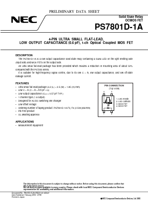 PS7801D-1A Datasheet PDF NEC => Renesas Technology