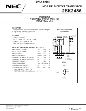 2SK2486 Datasheet PDF NEC => Renesas Technology