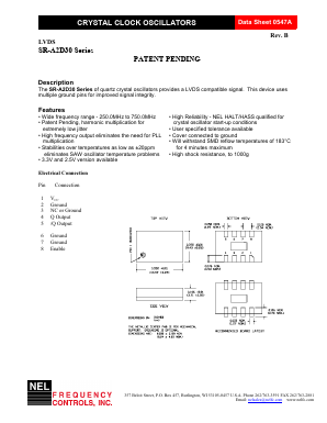 SR-A2D3B Datasheet PDF NEL Frequency Controls