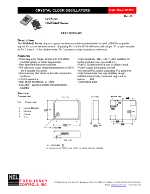 SC-A144X Datasheet PDF NEL Frequency Controls