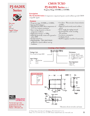 PJ-0A209-FREQ Datasheet PDF NEL Frequency Controls