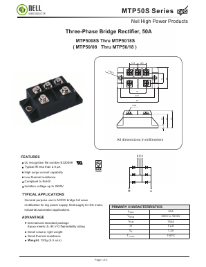 MTP5016S Datasheet PDF Nell Semiconductor Co., Ltd