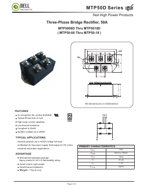 MTP50008D Datasheet PDF Nell Semiconductor Co., Ltd