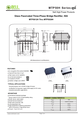 MTP5016H Datasheet PDF Nell Semiconductor Co., Ltd