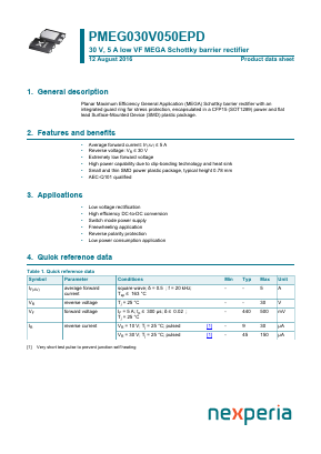 PMEG030V050EPD Datasheet PDF Nexperia B.V. All rights reserved