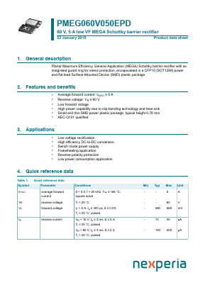 PMEG060V050EPD Datasheet PDF Nexperia B.V. All rights reserved