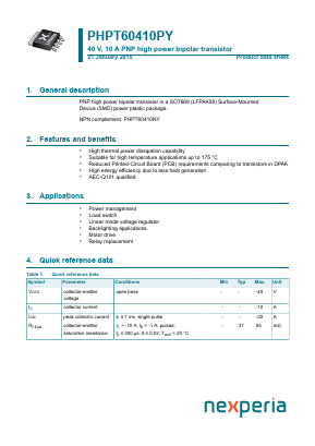 PHPT60410PY Datasheet PDF Nexperia B.V. All rights reserved