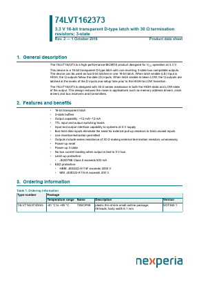 74LVT162373 Datasheet PDF Nexperia B.V. All rights reserved