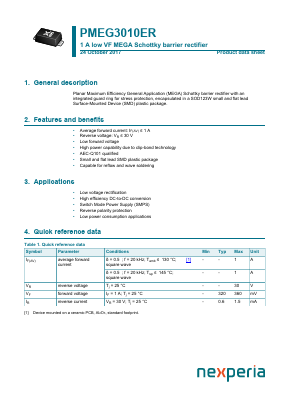 PMEG3010ER Datasheet PDF Nexperia B.V. All rights reserved