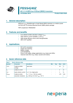 S4240Z Datasheet PDF Nexperia B.V. All rights reserved