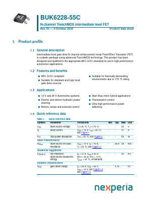 BUK6228-55C Datasheet PDF Nexperia B.V. All rights reserved