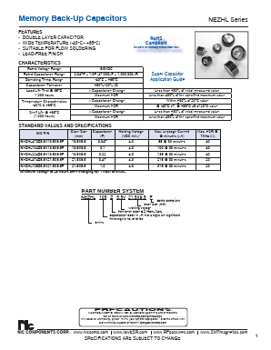 NEZHL Datasheet PDF NIC-Components Corp.