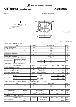 PHMB600B12 Datasheet PDF Nihon Inter Electronics