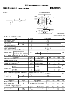 PHMB300A6 Datasheet PDF Nihon Inter Electronics