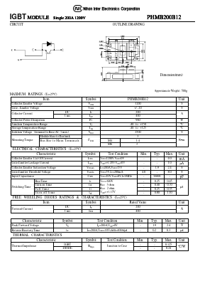 PHMB200B12 Datasheet PDF Nihon Inter Electronics