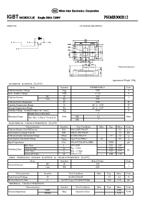 PHMB300B12 Datasheet PDF Nihon Inter Electronics