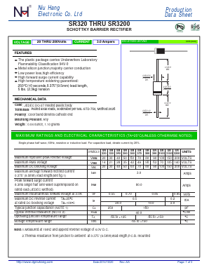 SR320-NH-E-OK Datasheet PDF Dongguan City Niuhang Electronics Co.LTD