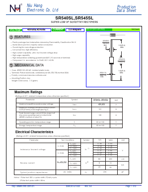 SR545SL Datasheet PDF Dongguan City Niuhang Electronics Co.LTD