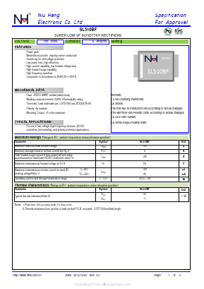 SL510BF Datasheet PDF Dongguan City Niuhang Electronics Co.LTD