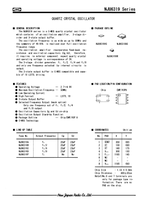 NJU6319AR Datasheet PDF Japan Radio Corporation 