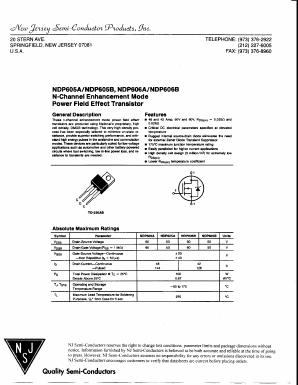 NDP605A Datasheet PDF New Jersey Semiconductor