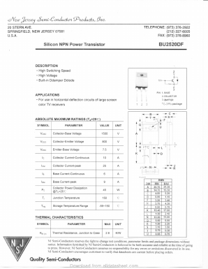 BU2520F Datasheet PDF New Jersey Semiconductor