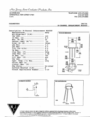 2N6796 Datasheet PDF New Jersey Semiconductor