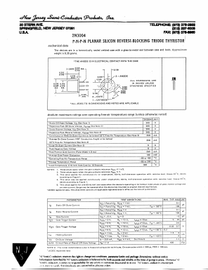2N3004_ Datasheet PDF New Jersey Semiconductor