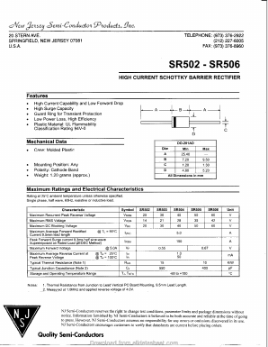 SR503 Datasheet PDF New Jersey Semiconductor