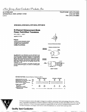 RFM15N12 Datasheet PDF New Jersey Semiconductor