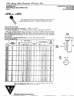 1N3797 Datasheet PDF New Jersey Semiconductor