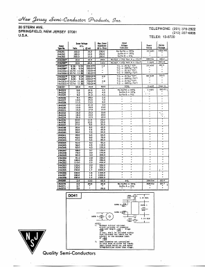 1N4326 Datasheet PDF New Jersey Semiconductor