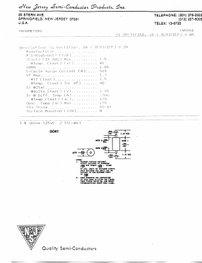 1N5054 Datasheet PDF New Jersey Semiconductor