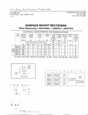 1N6514U Datasheet PDF New Jersey Semiconductor