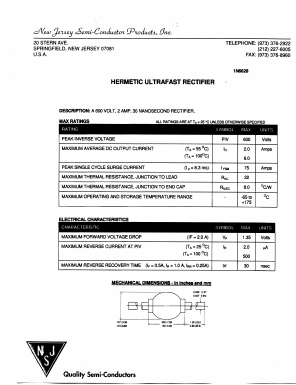 1N6628 Datasheet PDF New Jersey Semiconductor