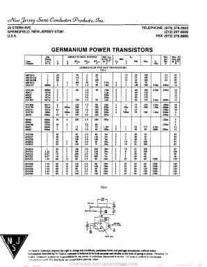 MPI612A Datasheet PDF New Jersey Semiconductor