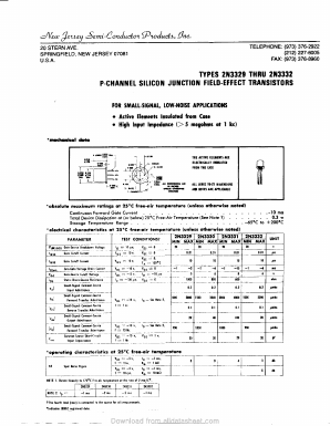 2N3330 Datasheet PDF New Jersey Semiconductor