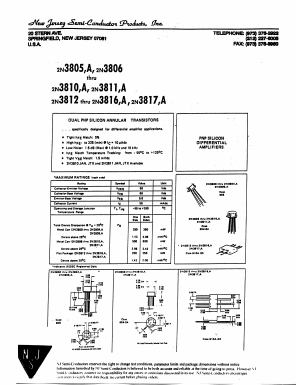2N3805 Datasheet PDF New Jersey Semiconductor