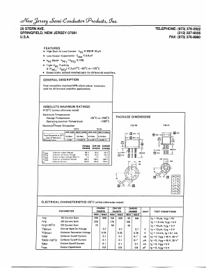 2N4100 Datasheet PDF New Jersey Semiconductor